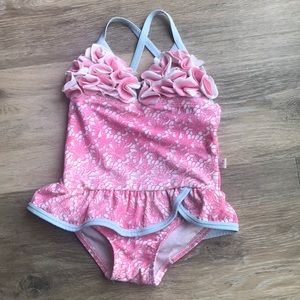 2t Pink And Blue Swim Suit